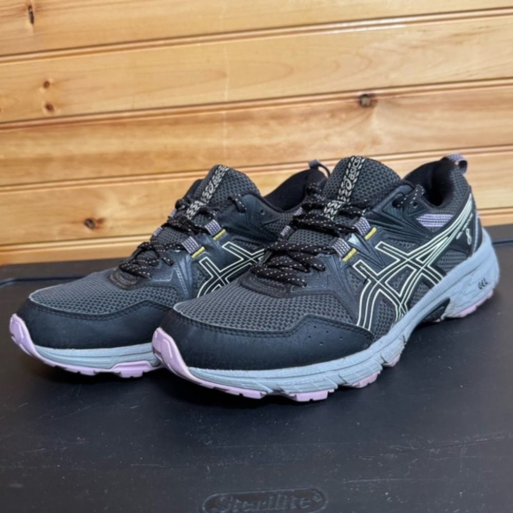 ASICS Gel-Venture 8 Women's Black and Pink Athletic Shoes US 8